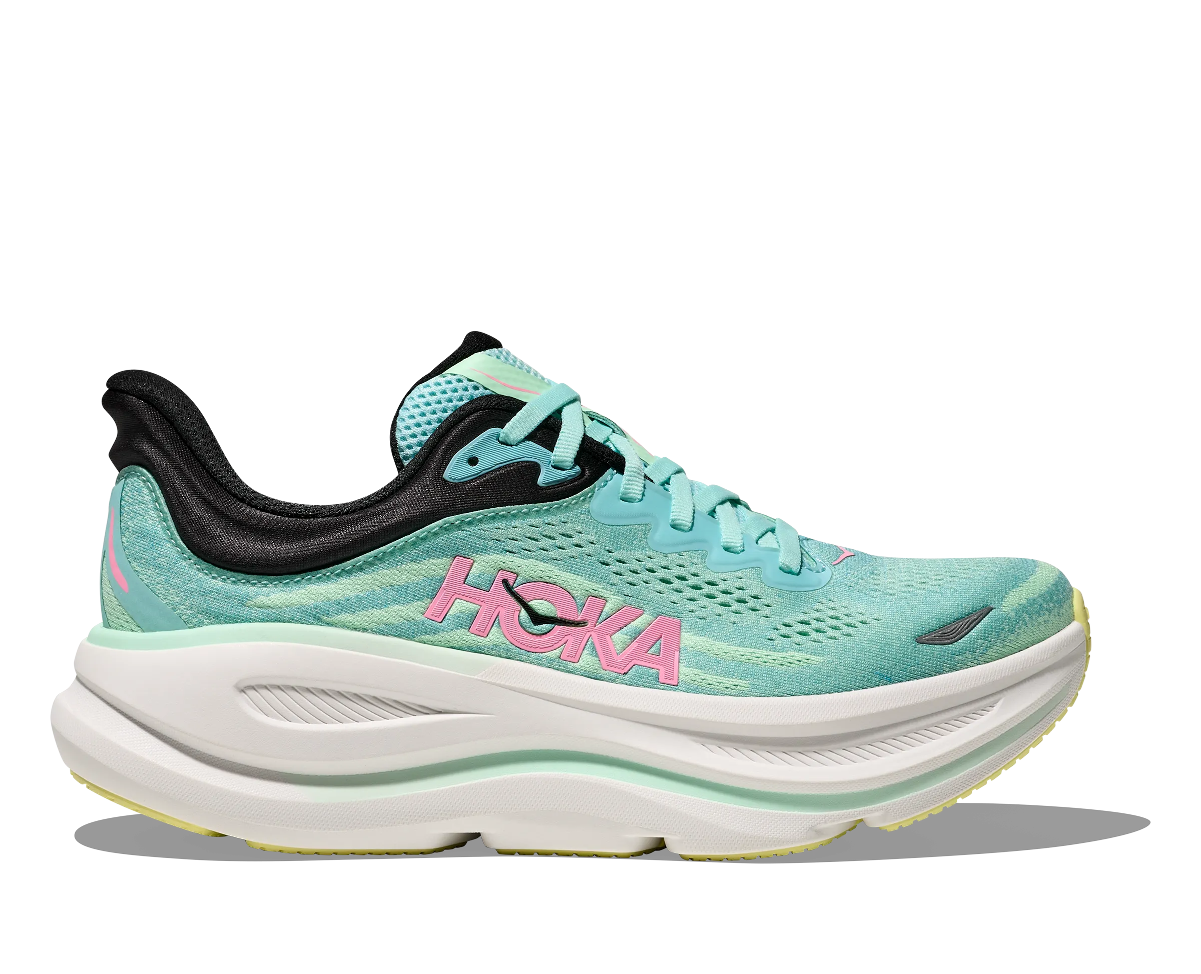 HOKA BONDI 9 WOMEN'S WIDE running in dusty tracks shoes