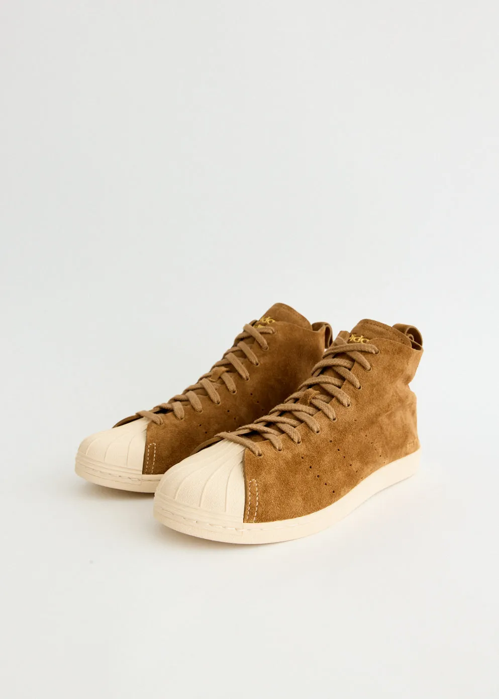 x Wales Bonner Superstar Hi 'Tan Brown' Sneakers Daily Grind Smooth Touch