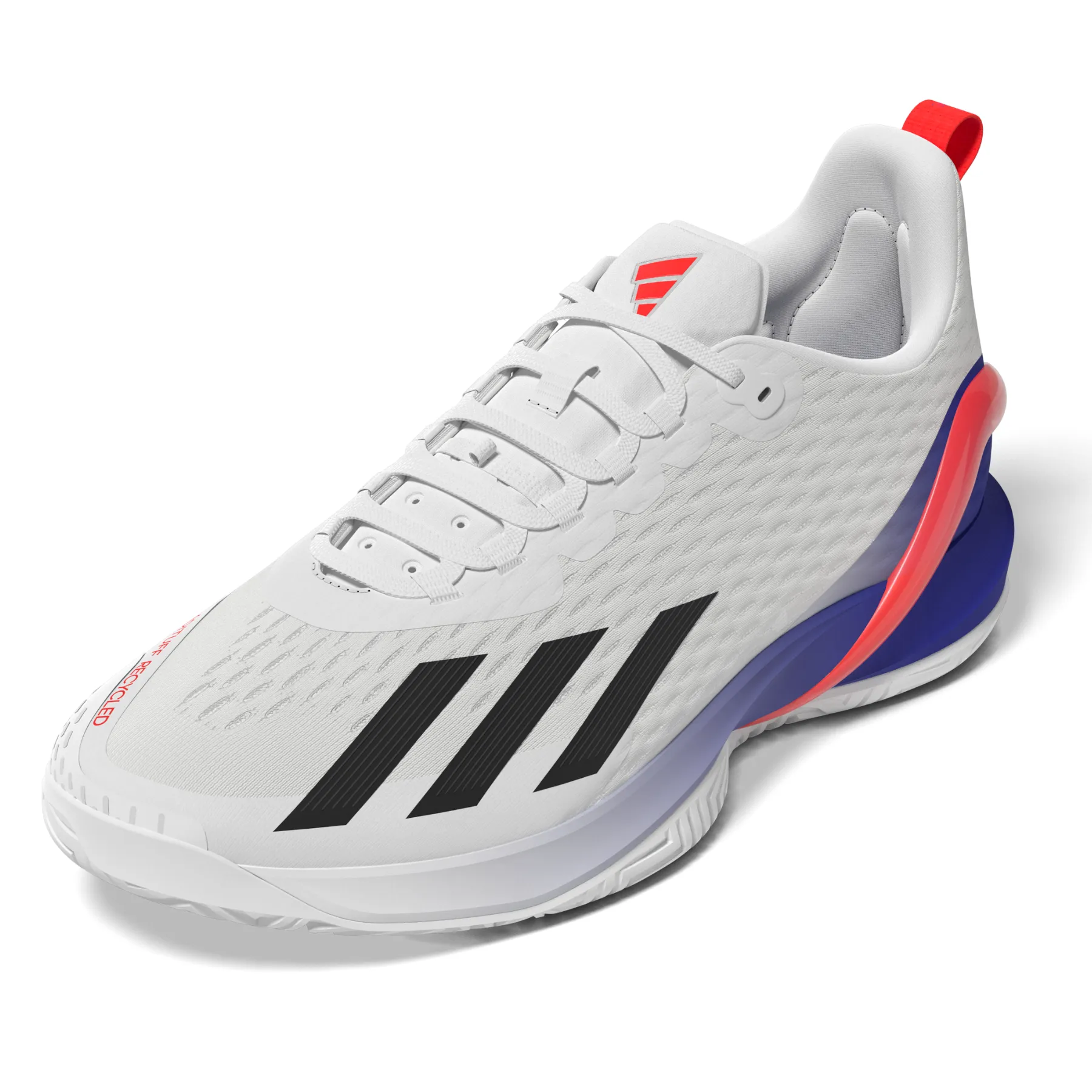 Adidas Performance Adizero Cybersonic Men  Tennis Shoes- Ftw White/Core Black/Solar Red Arch support