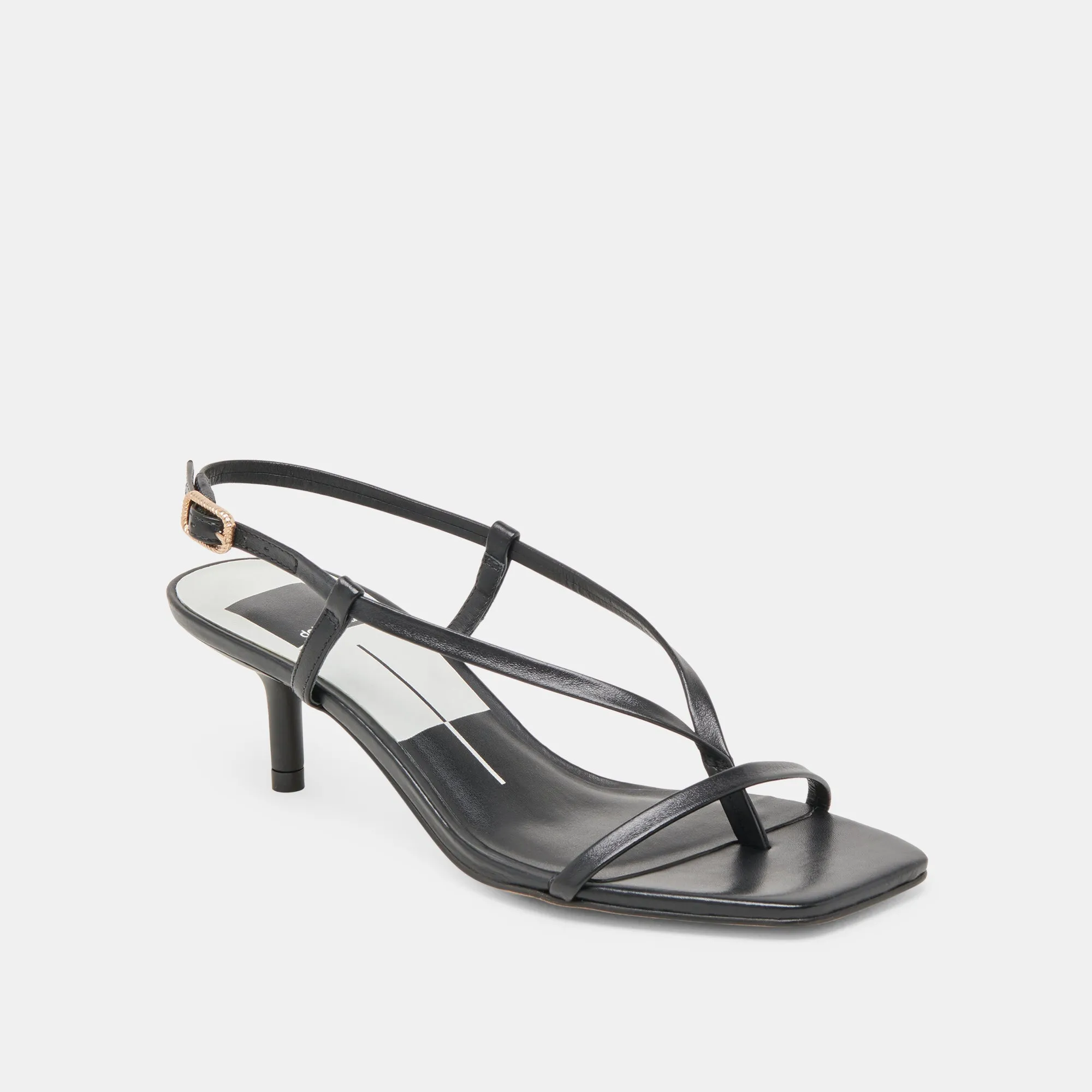 Anti Abrasion LAURY HEELS BLACK LEATHER