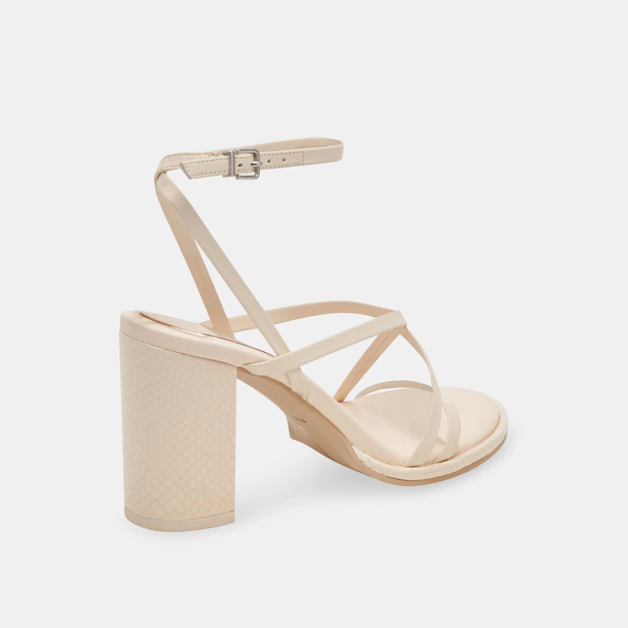 BARLY HEELS BONE LEATHER High Quality