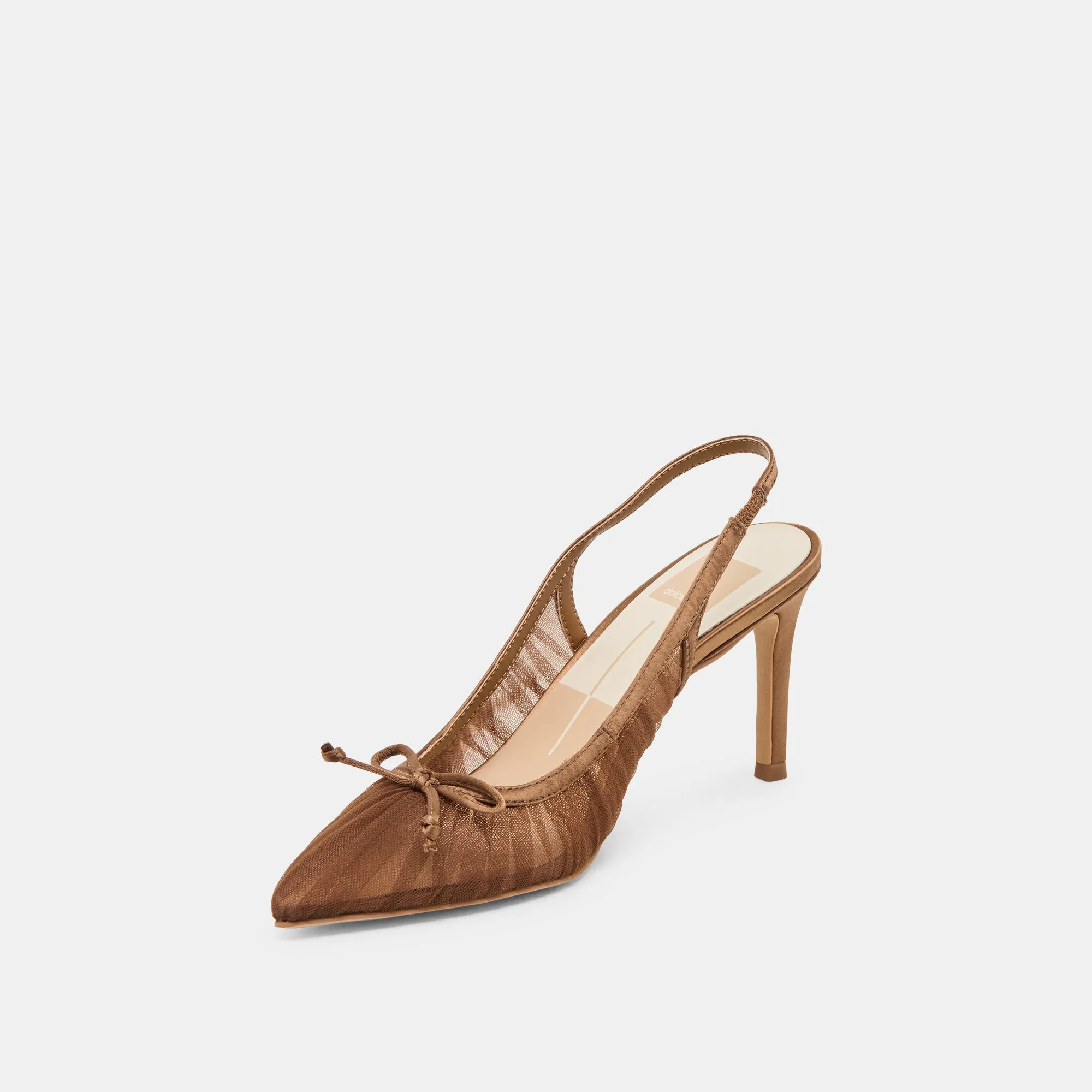 Mesh YELA HEELS MID BROWN TULLE