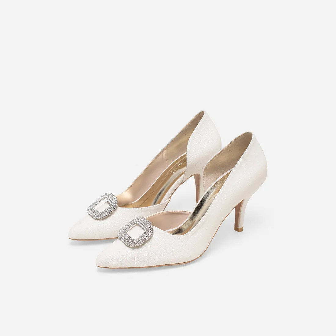 Sophisticated Sandals Durable Upper Estella Cynthia White Pumps