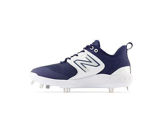 Durable Material New Balance Men's Fresh Foam X 3000 V6 Metal Baseball Cleats - Navy with White - L3000TN6