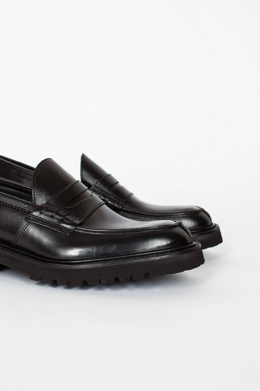 Premium Leather Eva Penny Loafer Black