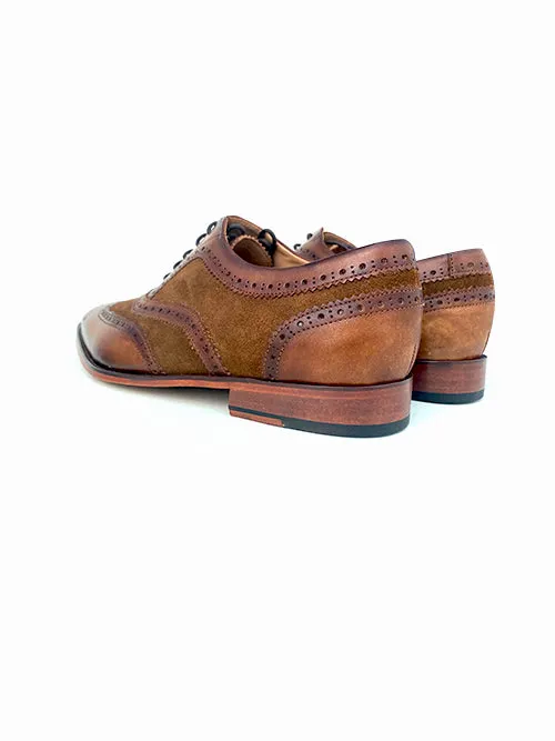 Leather Step On Timeless Fit Stella Spectator Wingtip Oxford - Brown