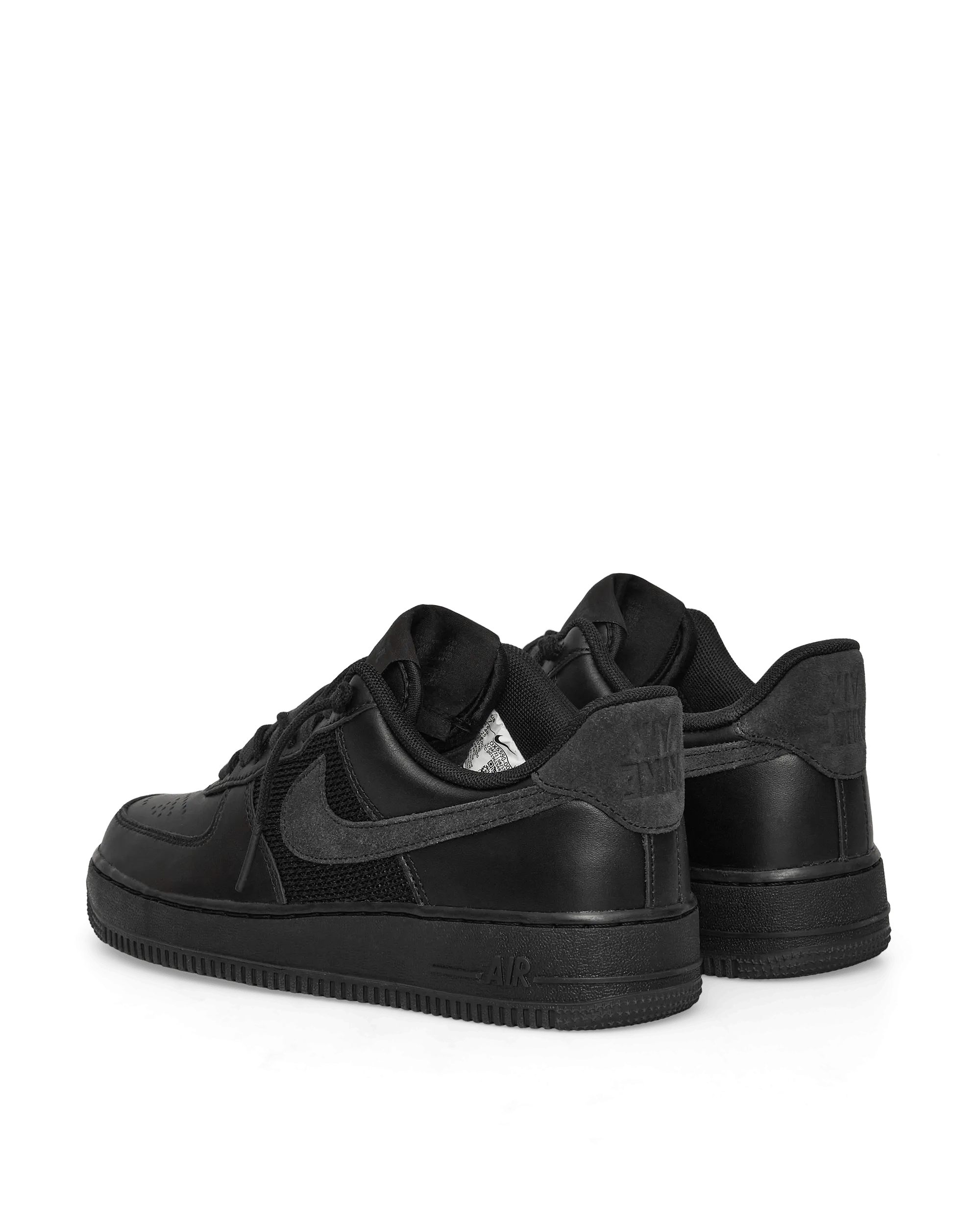 London Edge PU material Slam Jam Air Force 1 Sneakers Black