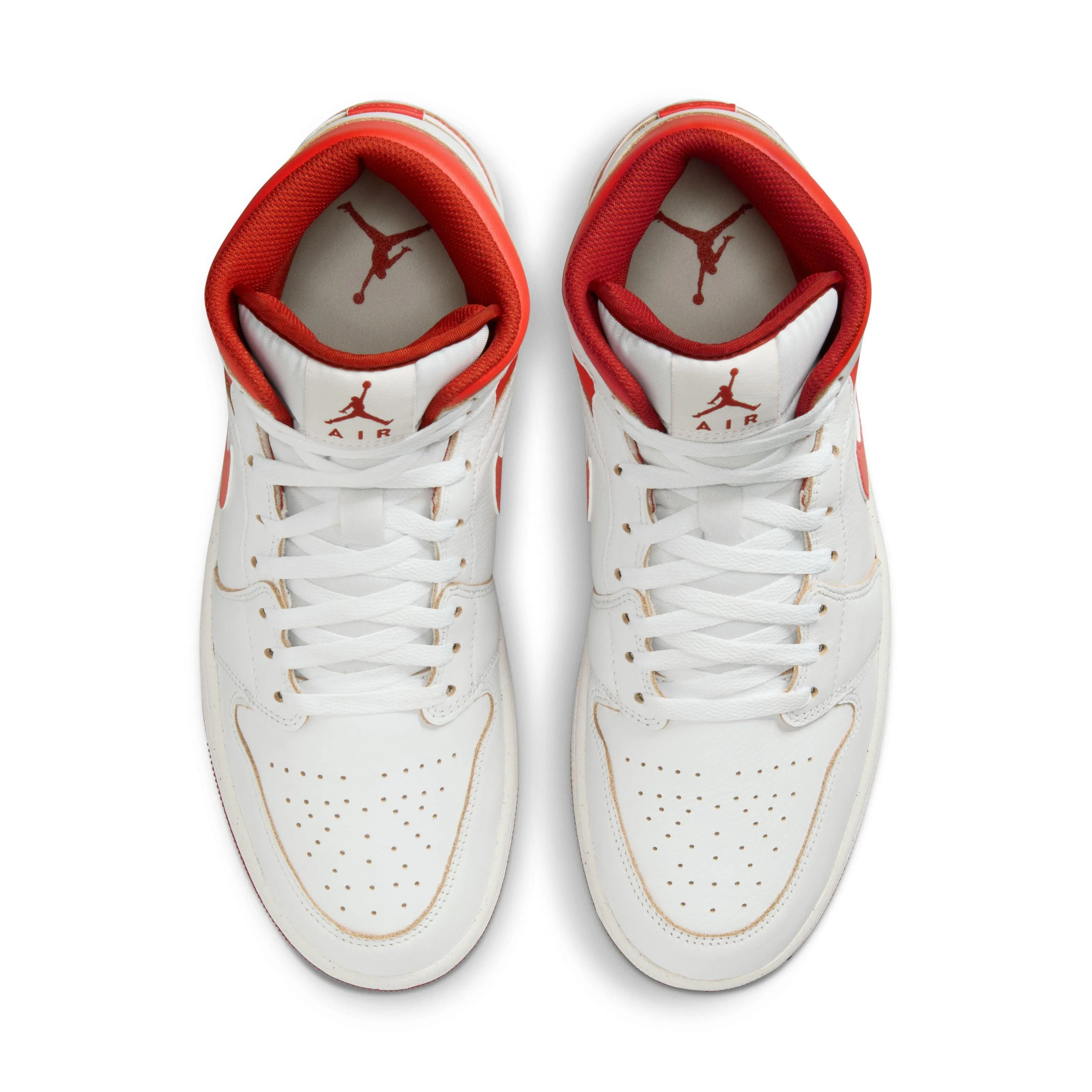 Multi Layer Cushion Adjustable Lace System Air Jordan 1 Mid SE 'Dune Red'