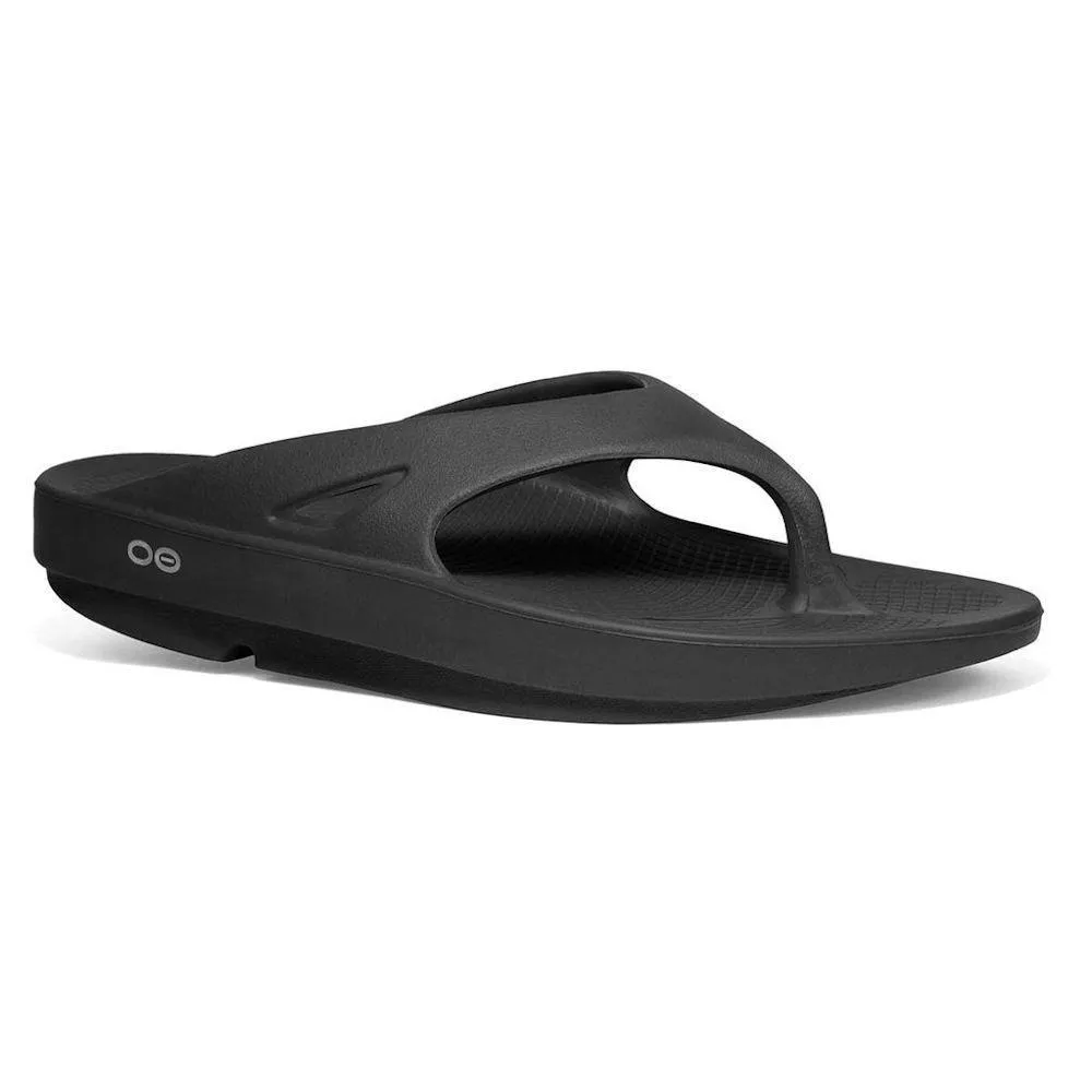OOFOS Men's OOriginal Thong Black Comfort Focused