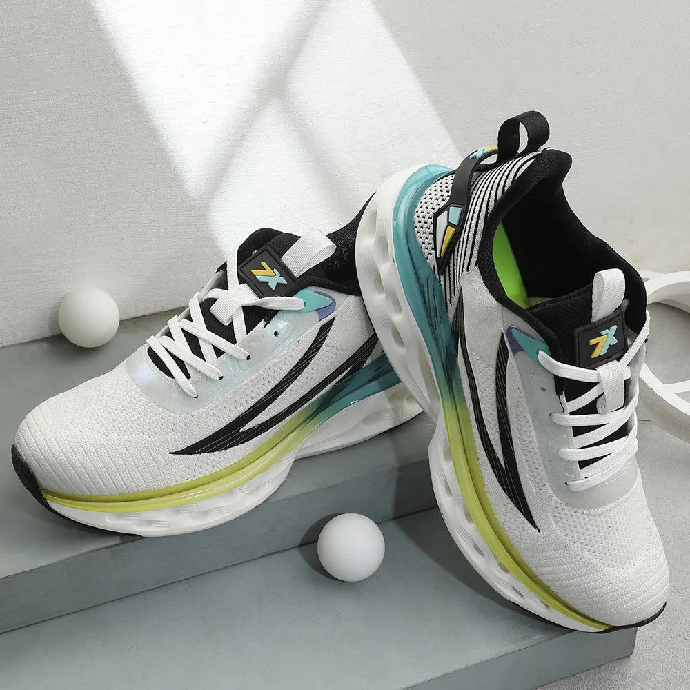 Leap7x White Sports Running Shoes For Men NEPTUNE-1E By Liberty running in groups synthetic sole shoes