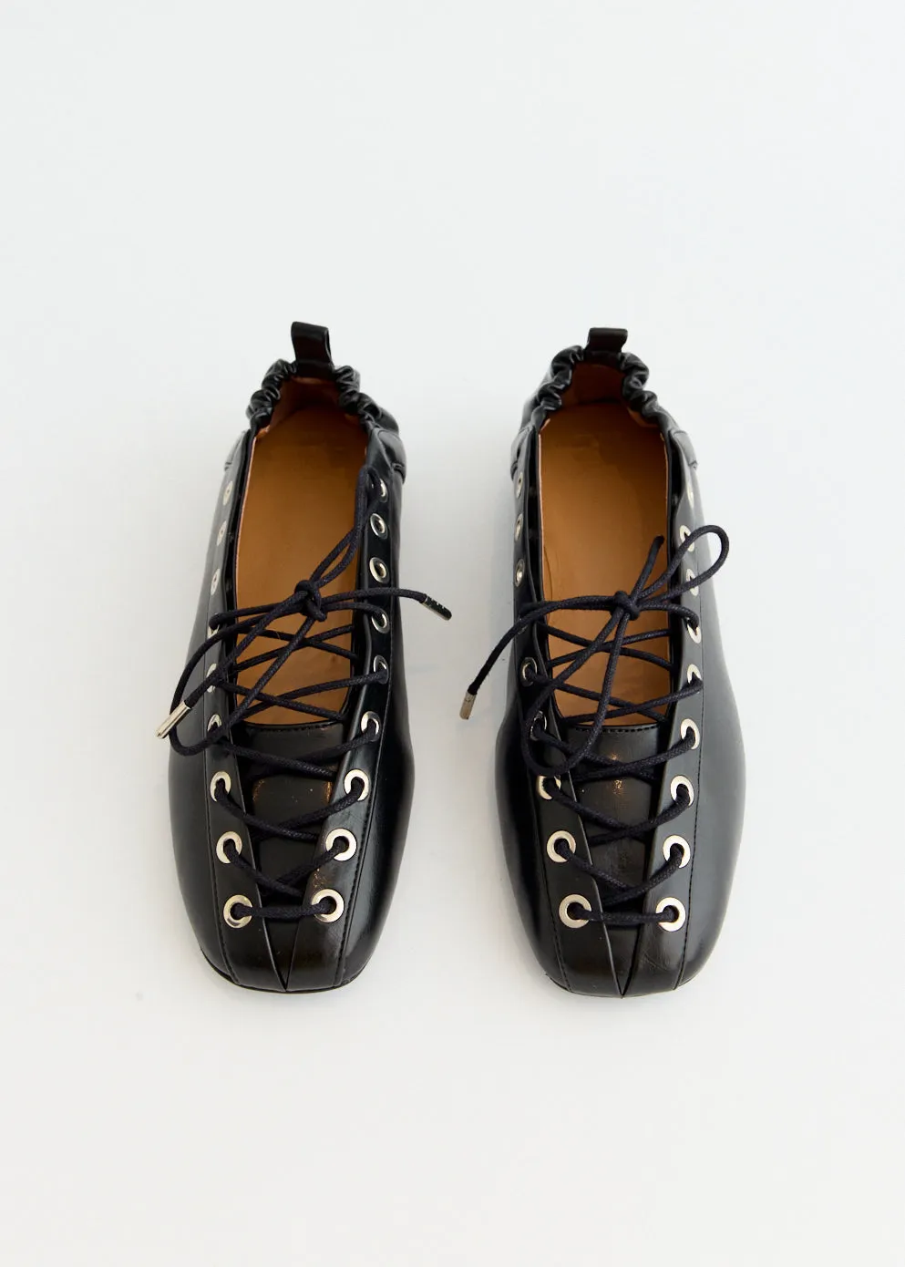 Canyon Hike Eyelets Lace Up Ballerinas