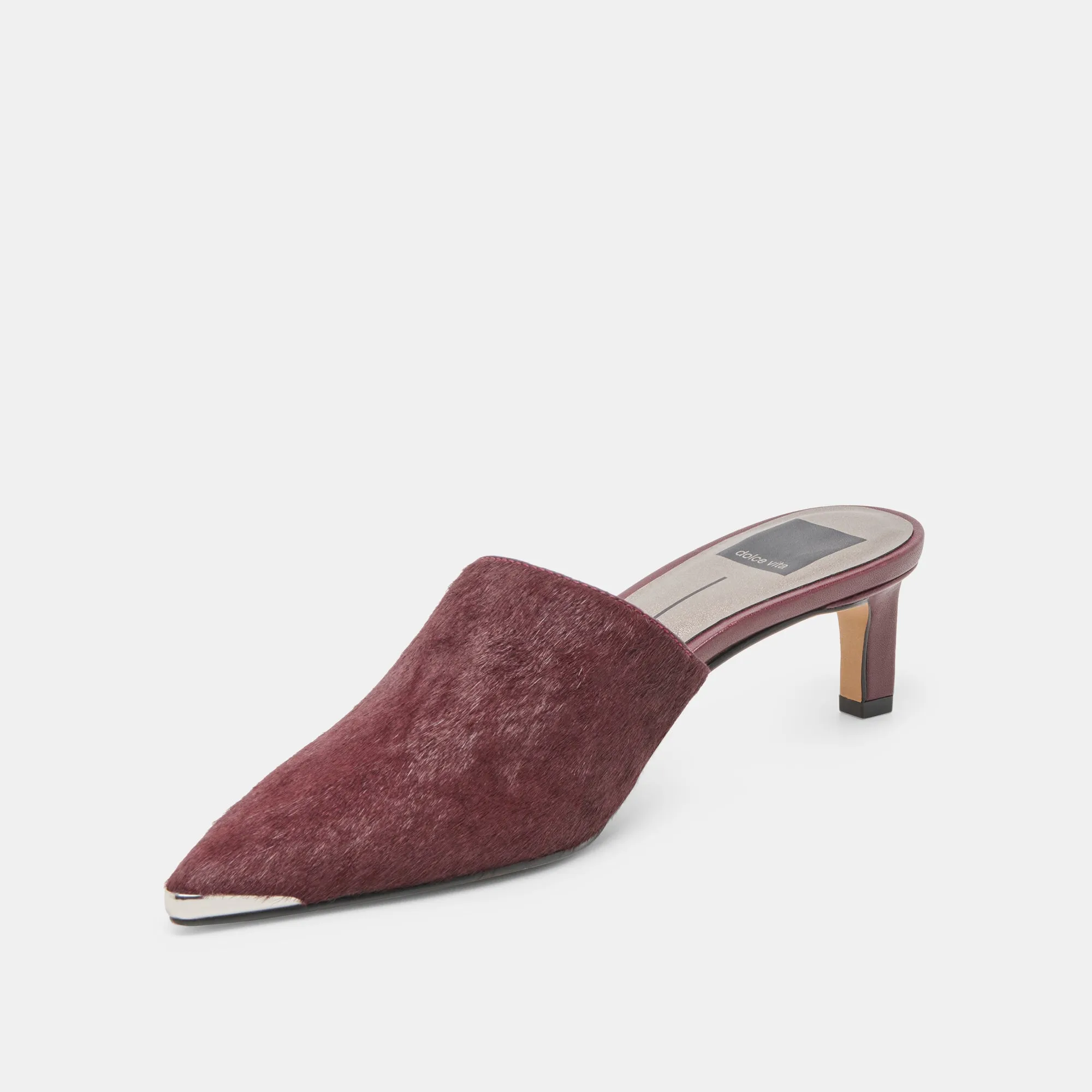 LEXY HEELS BERRY CALF HAIR Slip Resistant Outsole