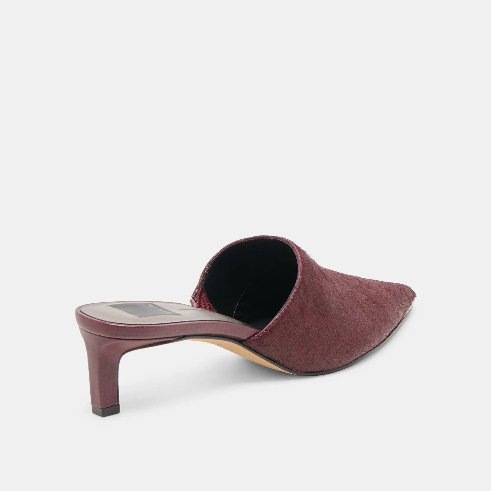 LEXY HEELS BERRY CALF HAIR Sophisticated