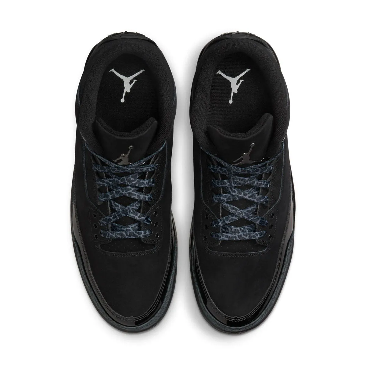 Friction Free Laces Ergonomic Footbed Design Air Jordan 3 Retro 'Black Cat'