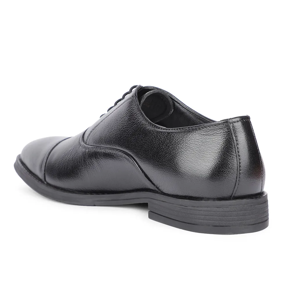 Healers Formal Black Lacing Derby Shoes For Men S201-04 By Liberty Premium Modern Fit Gentle Support