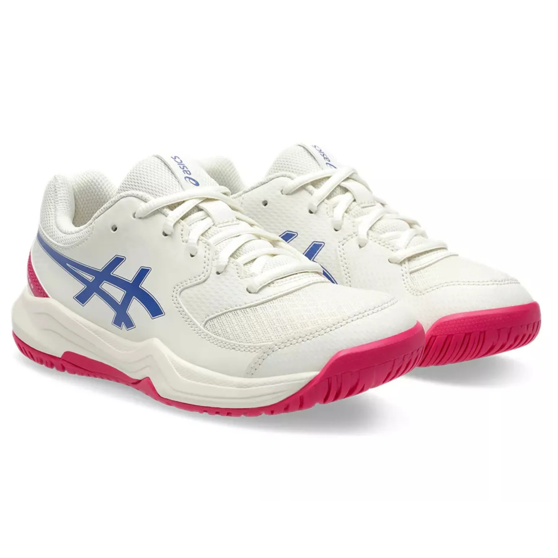 Asics Gel-Dedicate 8 Junior Tennis Shoes - Cream/Dark Cobalt Flexible Design