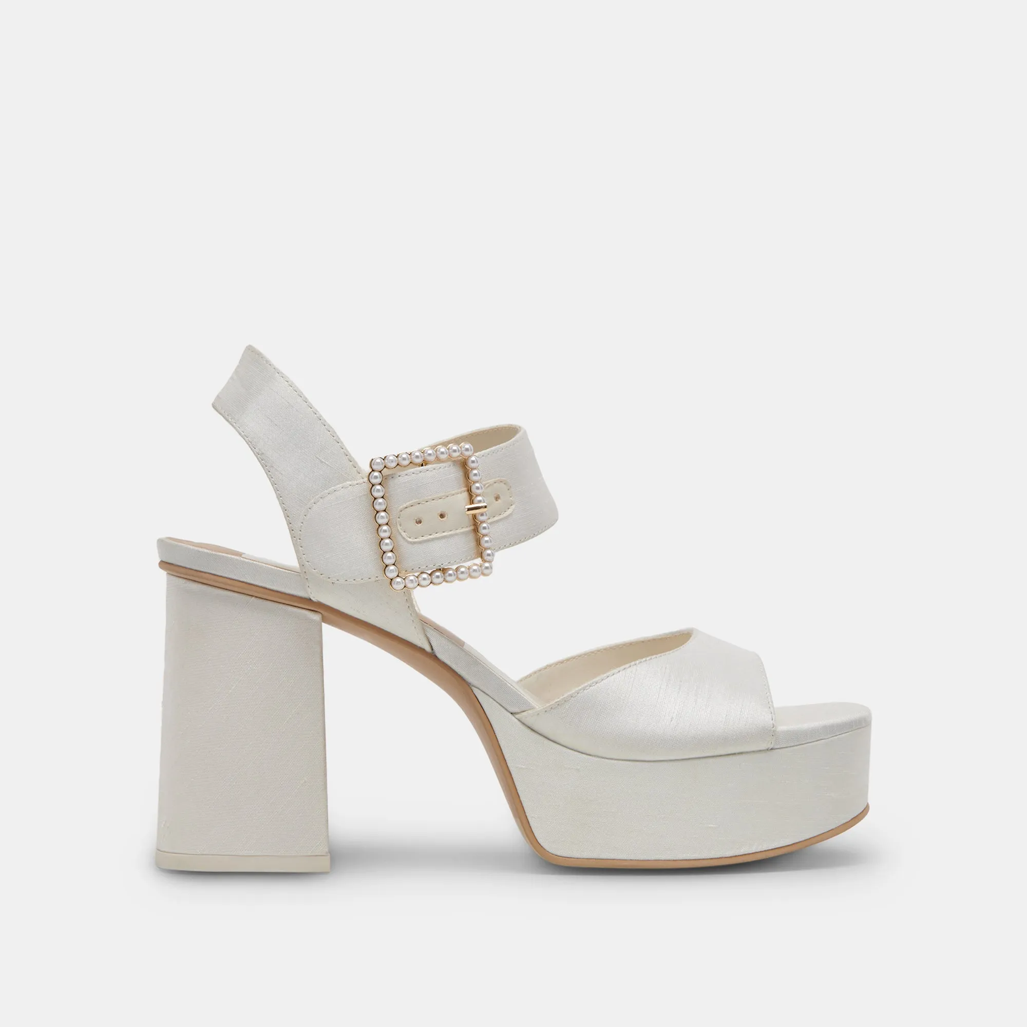 Laced BOBBY PEARL HEELS WHITE PEARLS