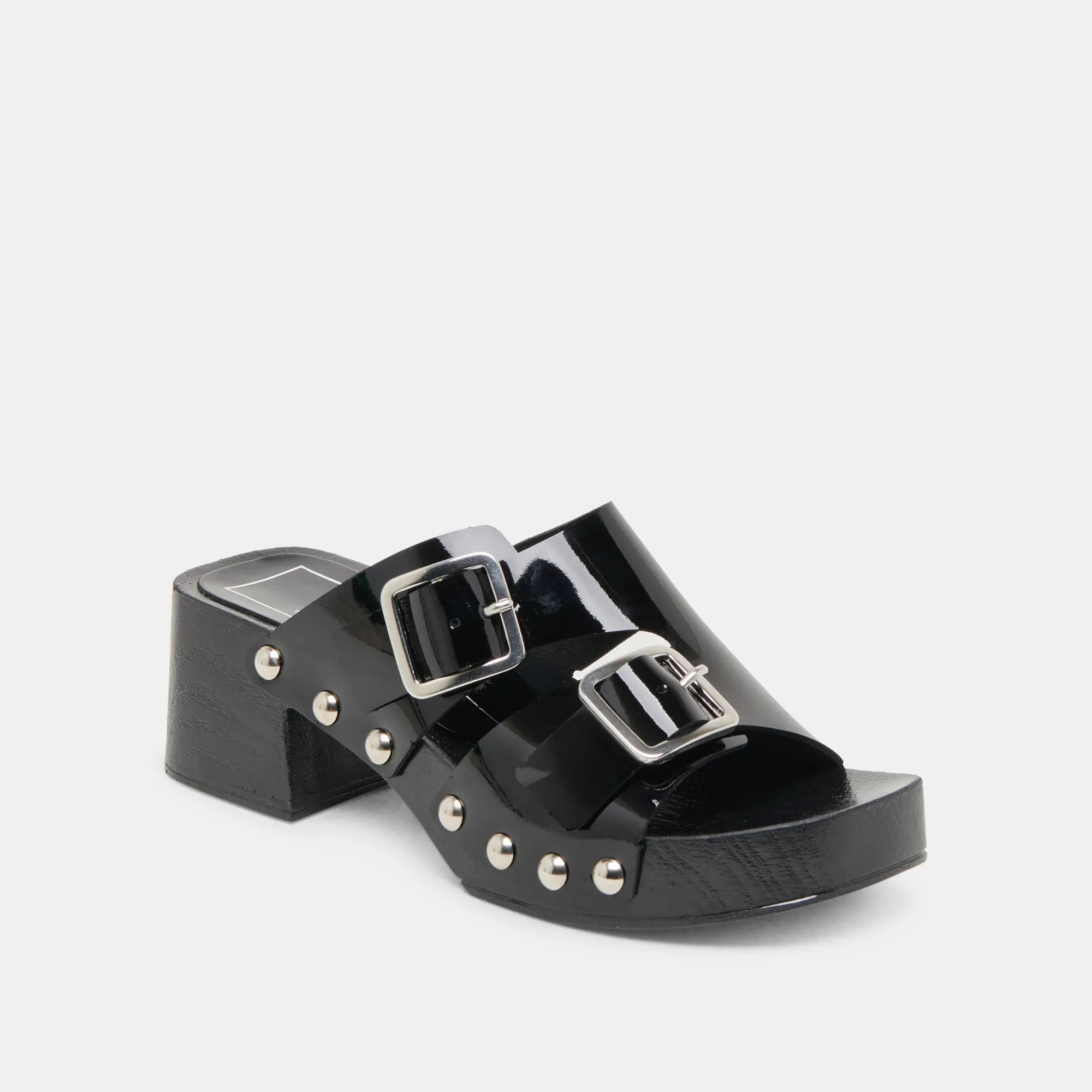 MELODY HEELS BLACK LEATHER Smart Office Shoes