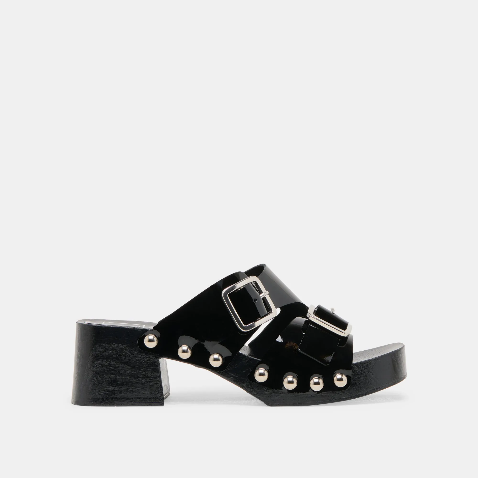 MELODY HEELS BLACK LEATHER Narrow Fit