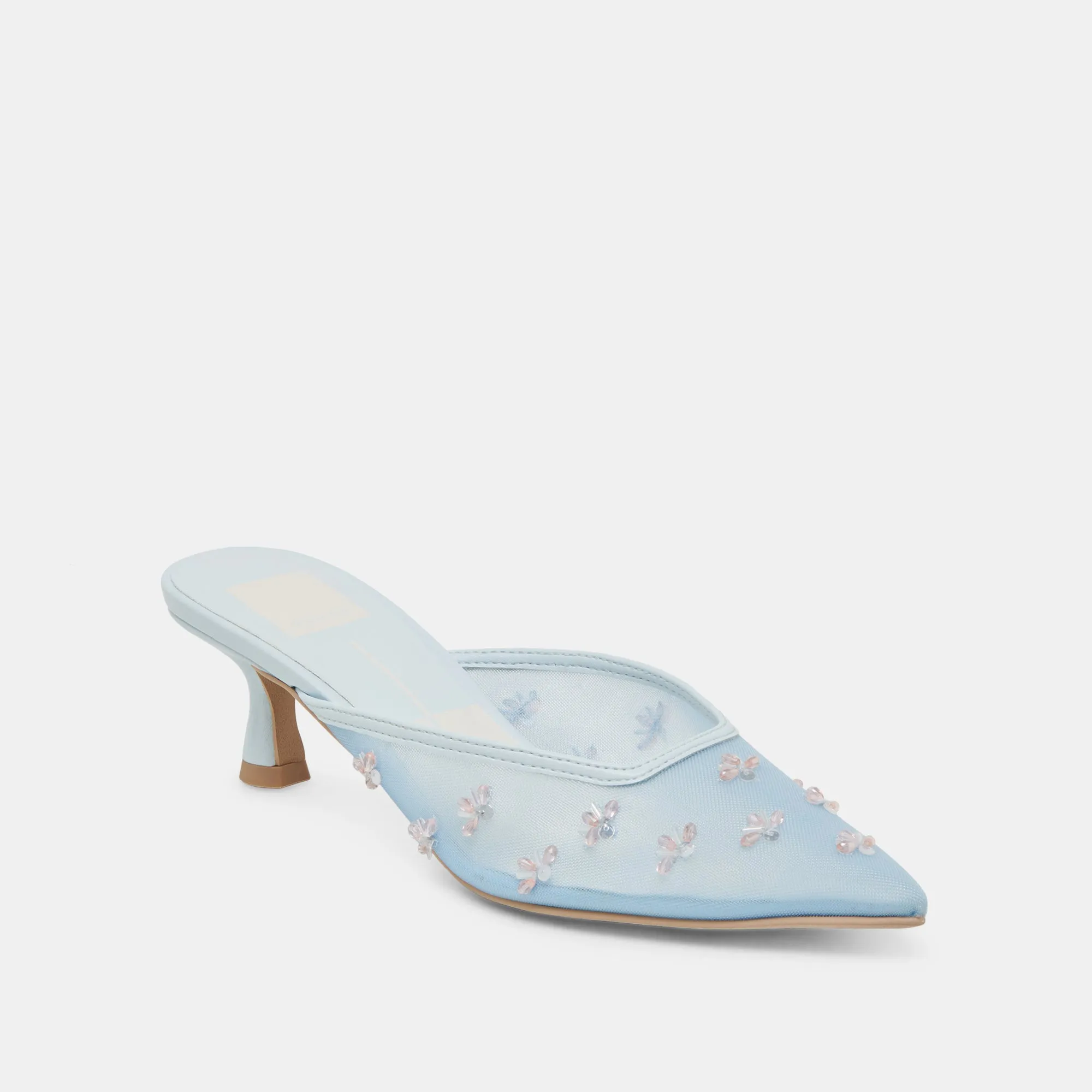 CLARA HEELS ICE BLUE MESH Soft Cushioning Comfortable Boots