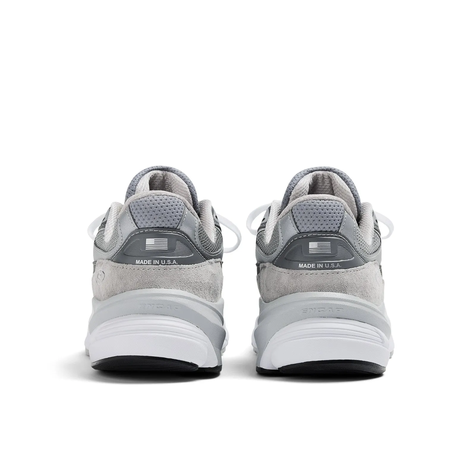 NEW BALANCE M990GL6 GREY hook - and - loop running shoes