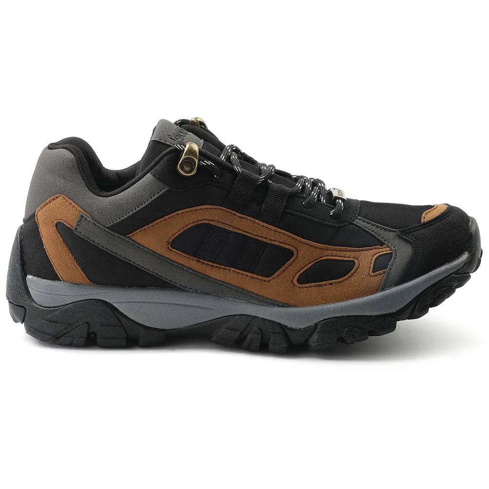 Leap7x Black Sports Lacing Running Shoes For Men EAST-1 By Liberty stability features