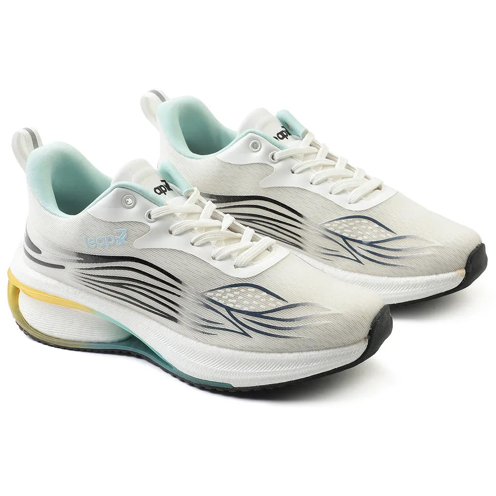 Leap7x White Sports Lacing Running Shoes For Men MOSCOW-2 By Liberty odor - control - technology - shoes stylish shoe look