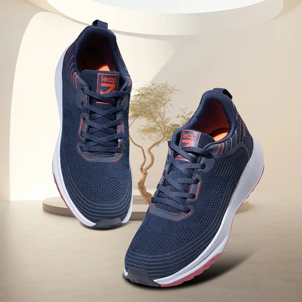 easy - to - clean - maintenance shoes evening run Leap7x By Liberty Men RW-12 N.Blue Sports Lacing Shoes