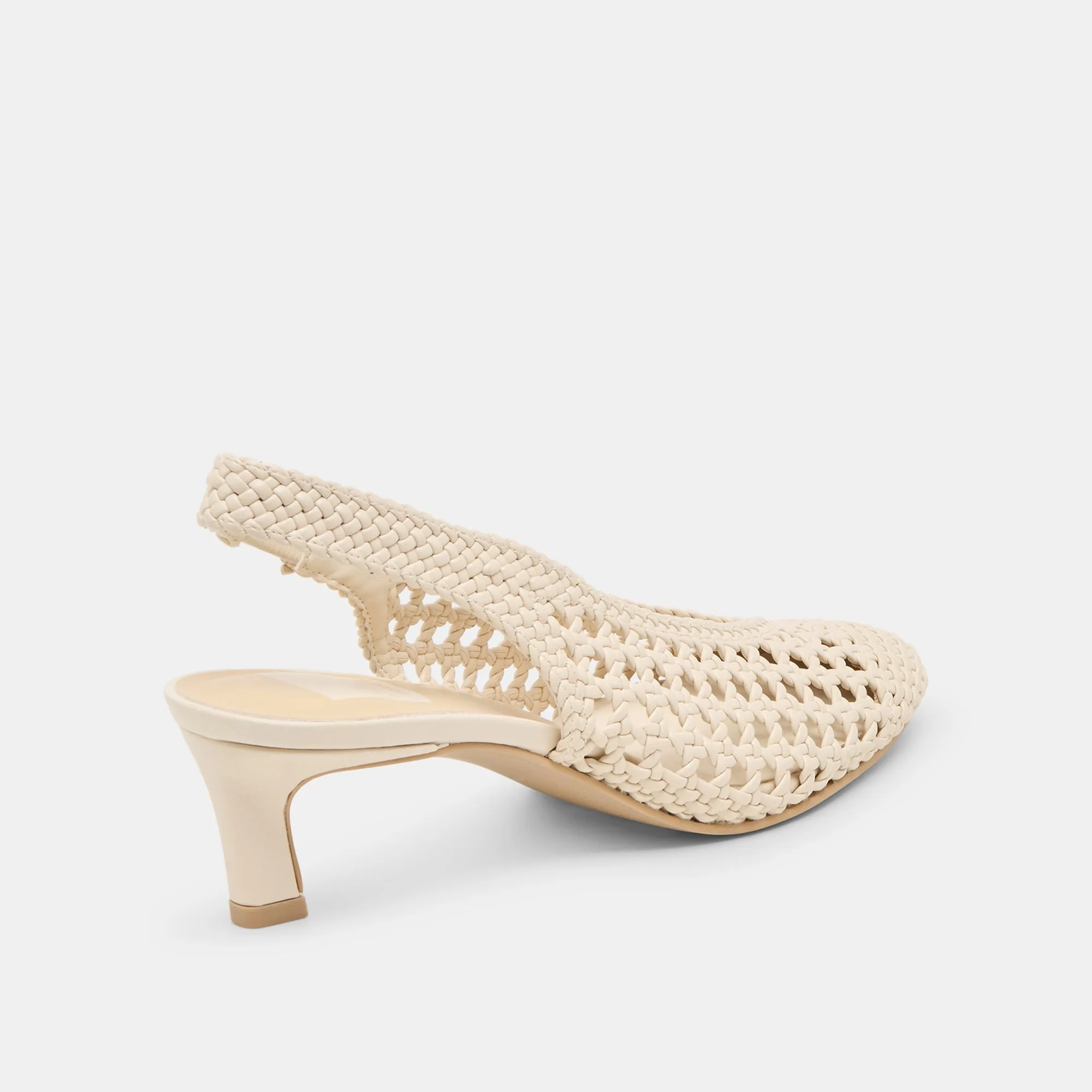 FAWNE HEELS CREME WOVEN STELLA Fashionable Wedges Sturdy Build