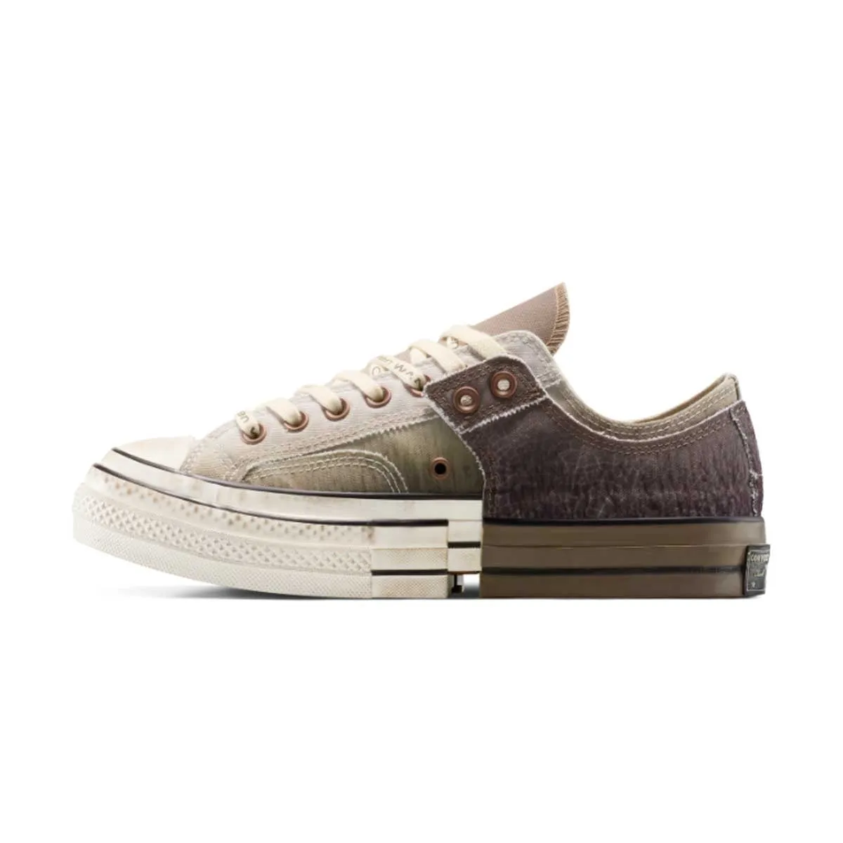   Feng Chen Wang 2-in-1 Chuck 70 Low Top 'Brown Egret' Leather Upper Soft Build