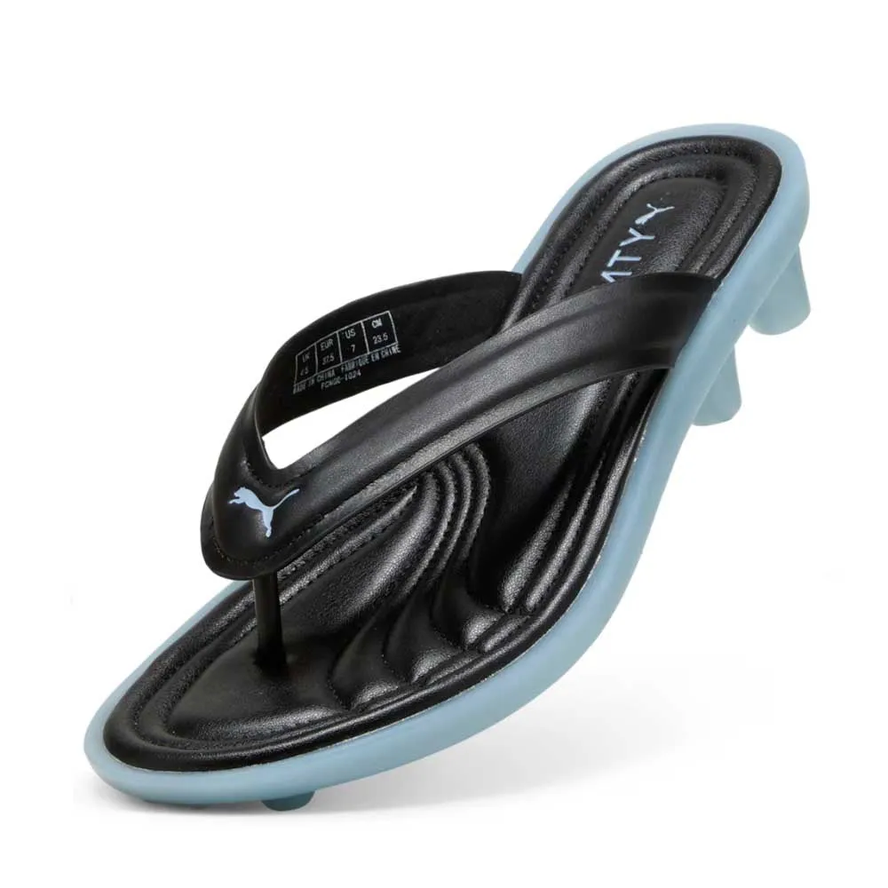 Friend Hike   FENTY Cat Cleat Slides 'PUMA Black Haute Tropic'