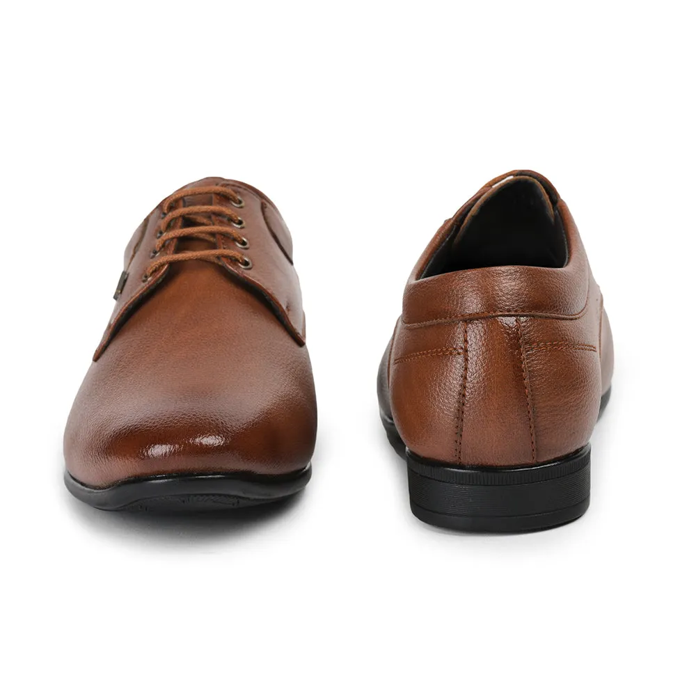 Elegant Timeless Touch Stylish Design Fortune By Liberty Men HOL-110 Tan Formal Lacing Derby Shoes