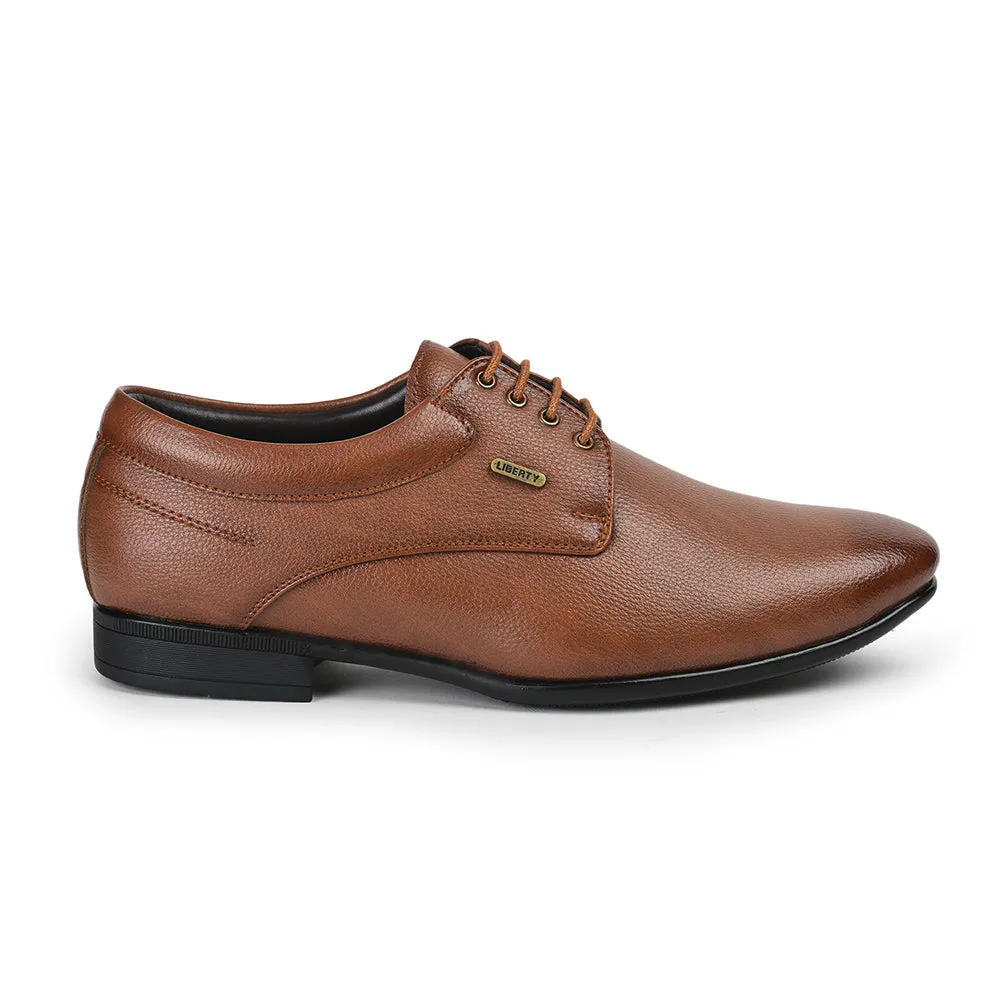 Step Light Full Day Fortune By Liberty Men HOL-110 Tan Formal Lacing Derby Shoes