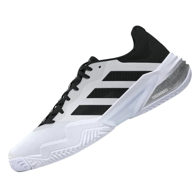 Adidas Barricade 13 Mens White/Core Black/Grey Three Tennis Shoes Training Style Comfort Step