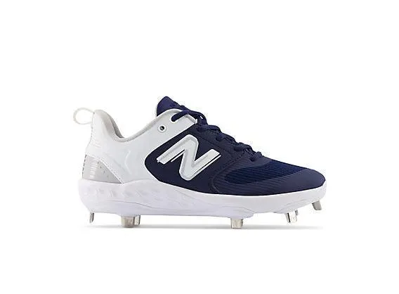 Flexible Movement New Balance Women's VELO v3 Metal Fastpitch Softball Cleats - Navy with White - SMVELON3