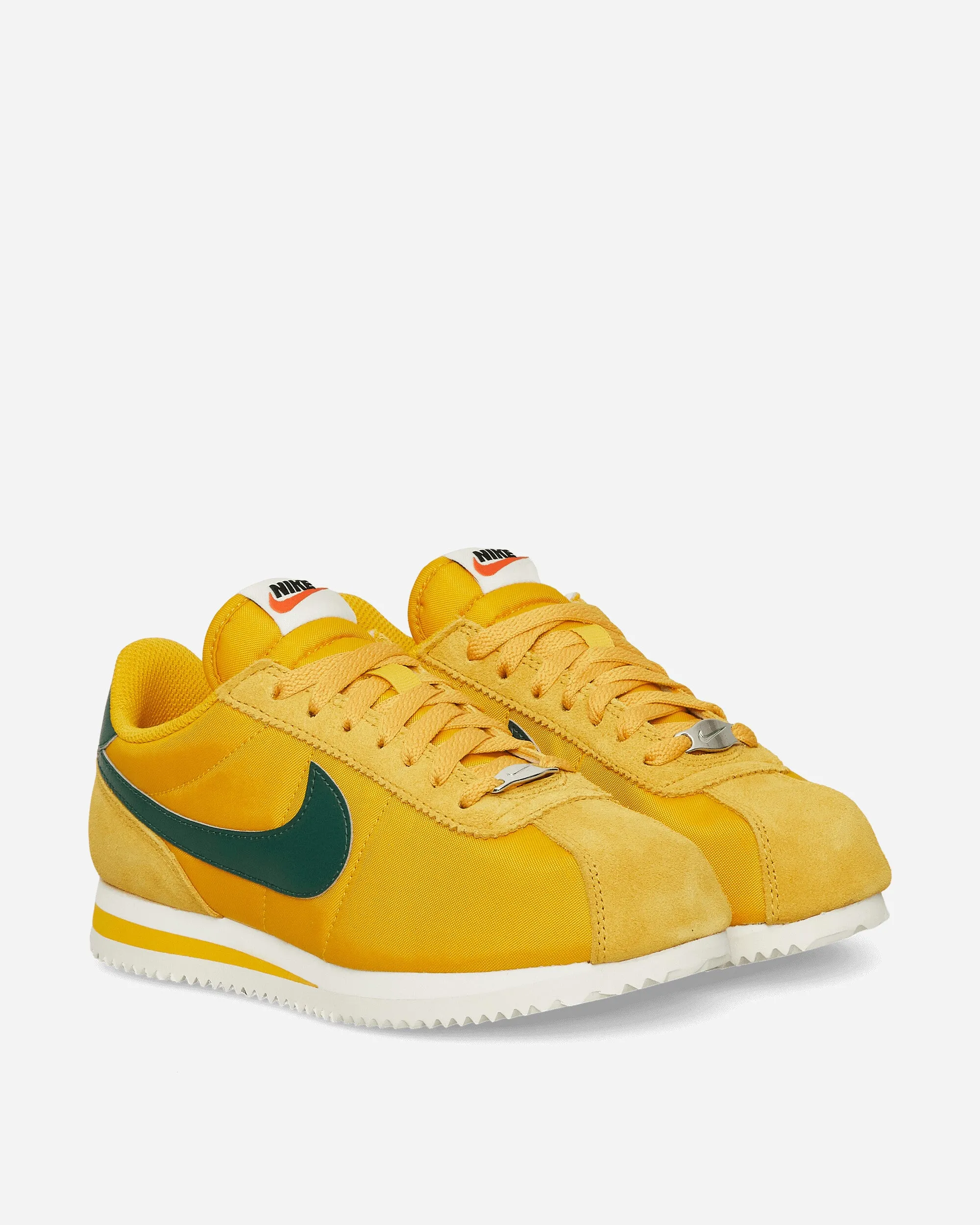 Women's Cortez Textile Sneakers Yellow Ochre / Gorge Green Open Space