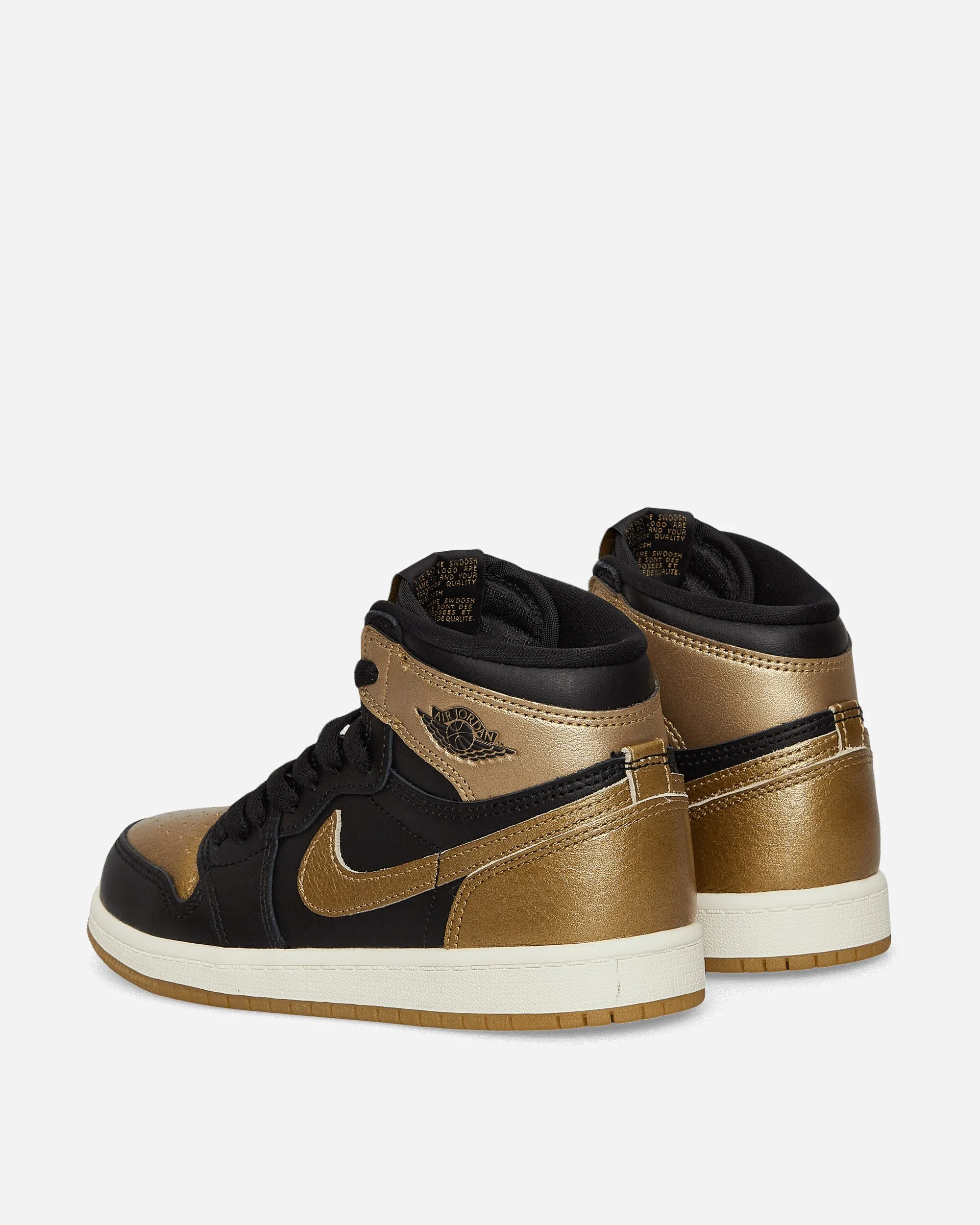 Air Jordan 1 Retro High OG (PS) Sneakers Black / Gold Natural Fit
