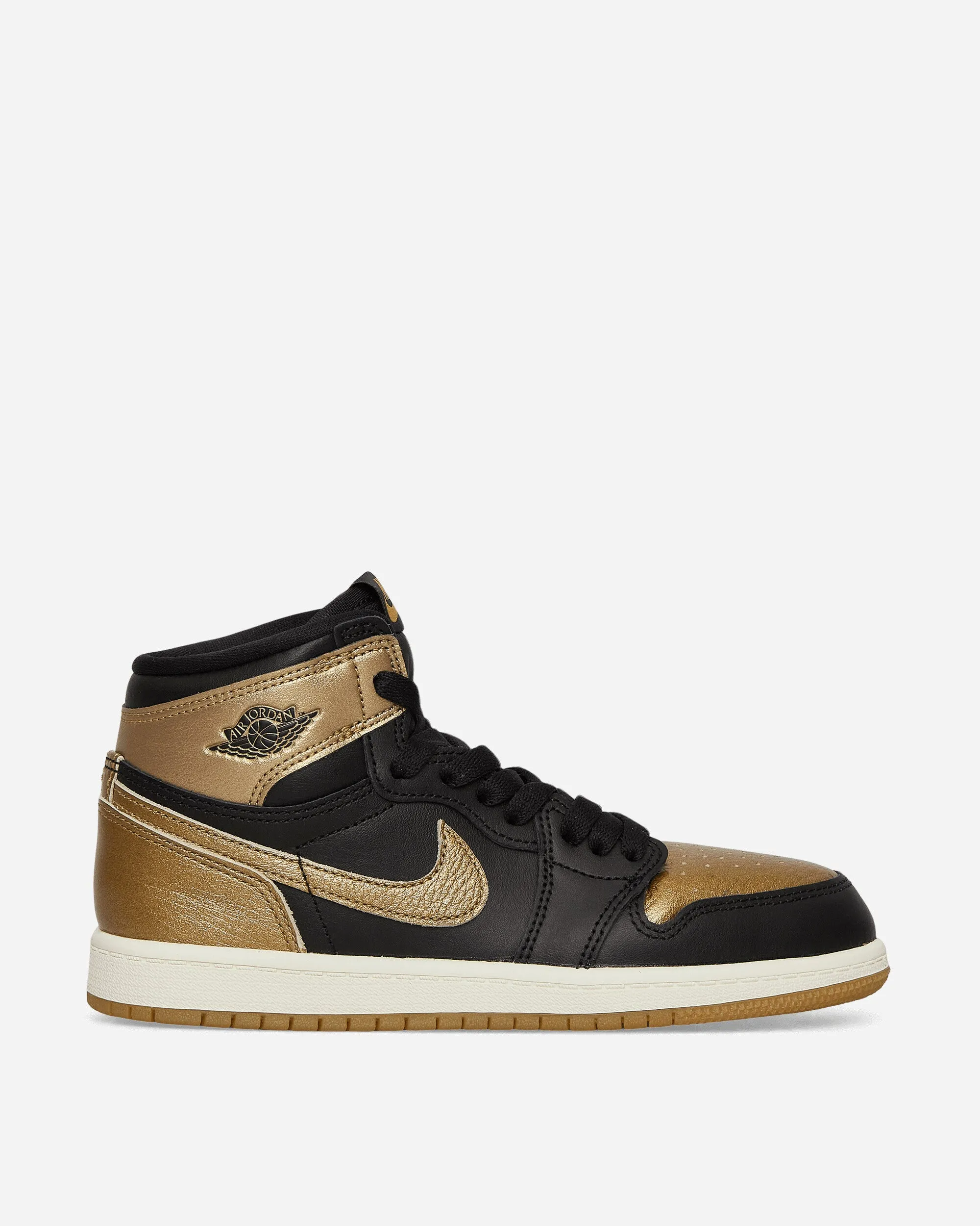 Air Jordan 1 Retro High OG (PS) Sneakers Black / Gold Desert Jog