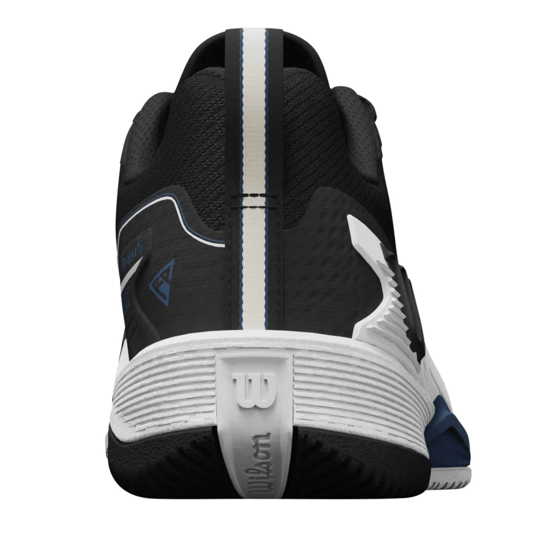 Wilson Rush Pro 4.5 Men Tennis Shoes - Black/White/Ensign Blue Padded Tongue High Traction