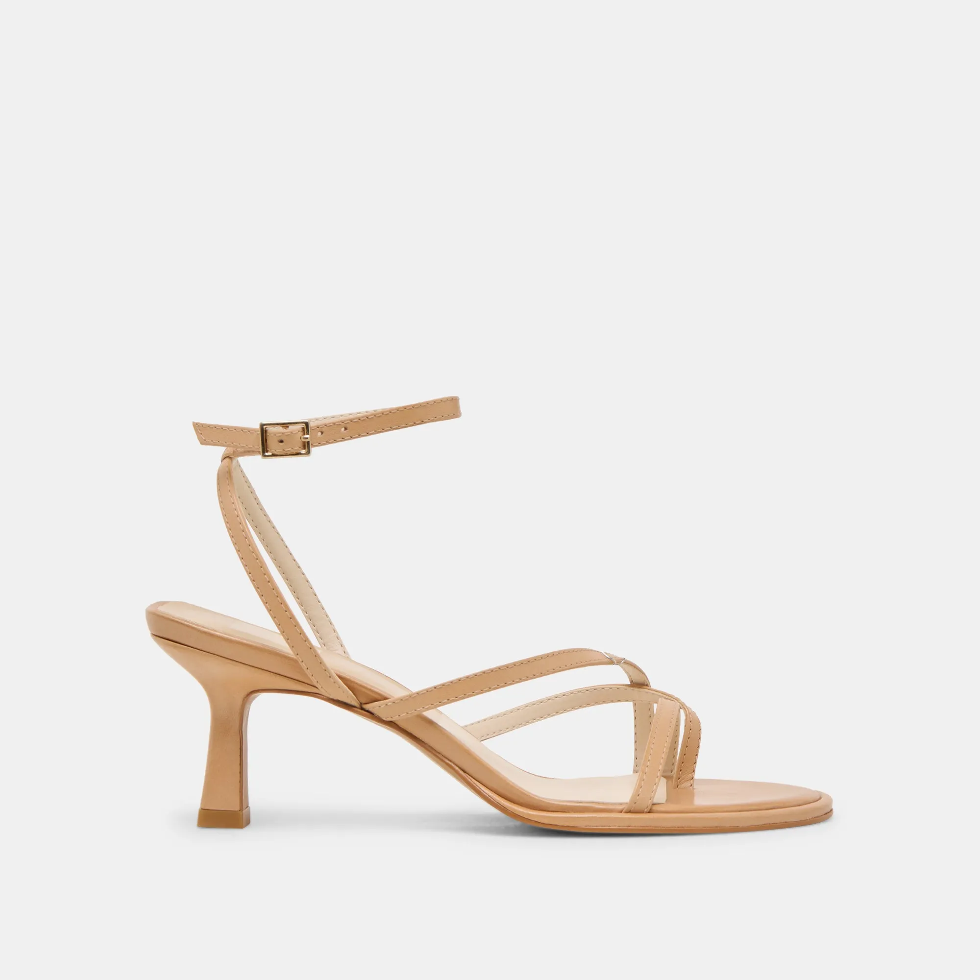 Platform Booties Comfort Grip MORAH WIDE HEELS CAFE LEATHER