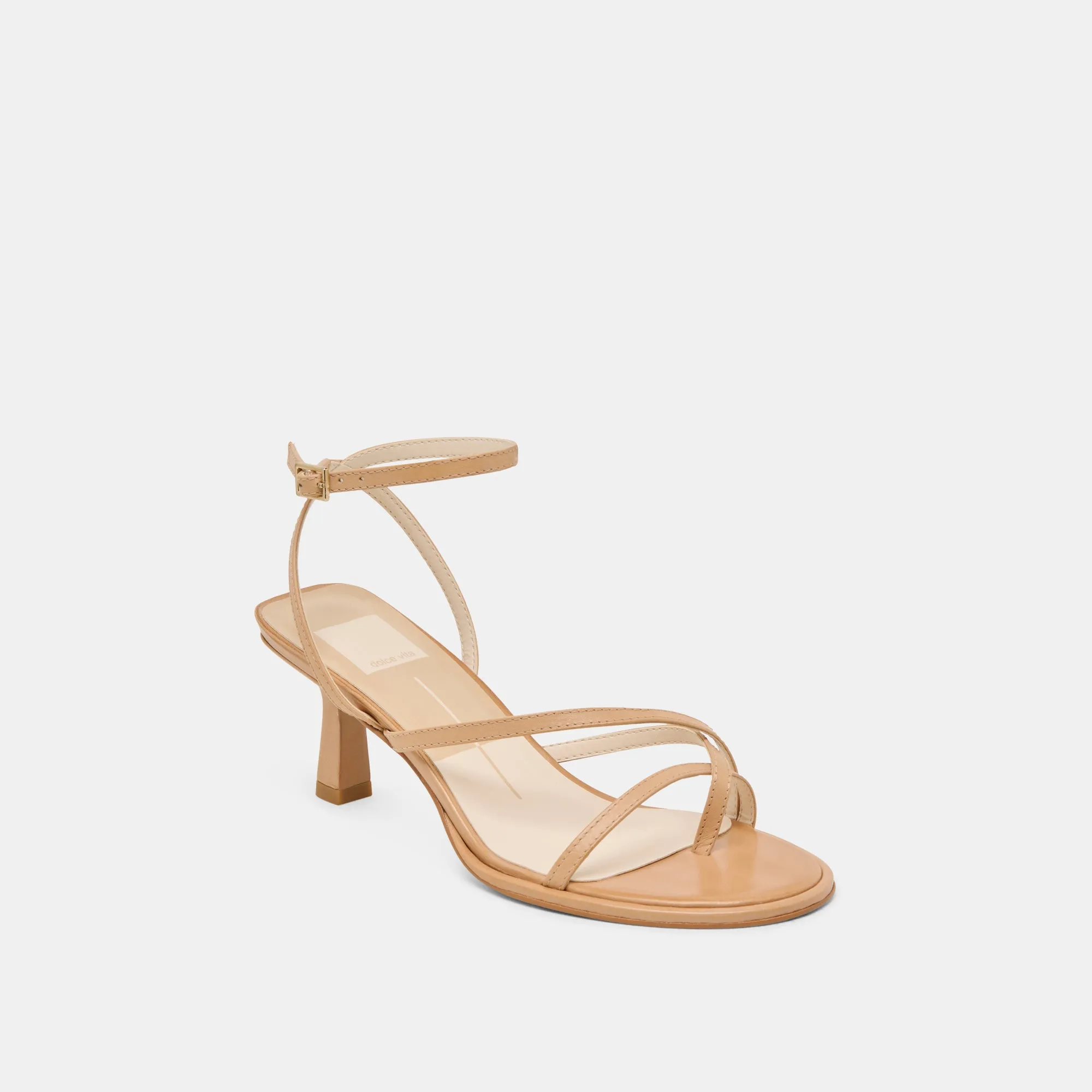 MORAH WIDE HEELS CAFE LEATHER Retro Platform Heels