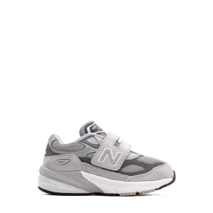 New Balance 990v6 Hook and Loop Grey Infant Core IV990GL6 Toe Bumper