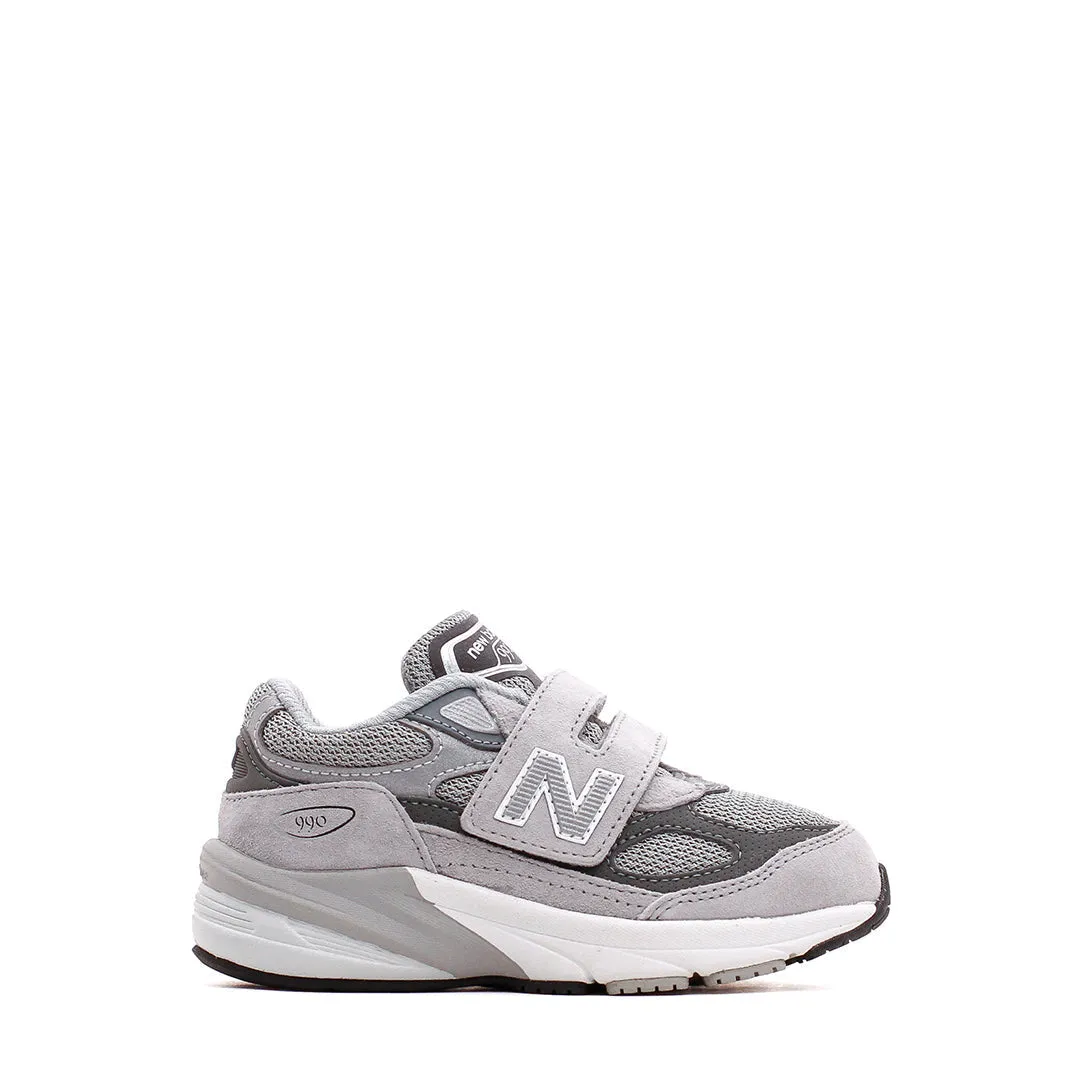 brand - name running shoes synthetic strength New Balance 990v6 Hook and Loop Grey Infant Core IV990GL6
