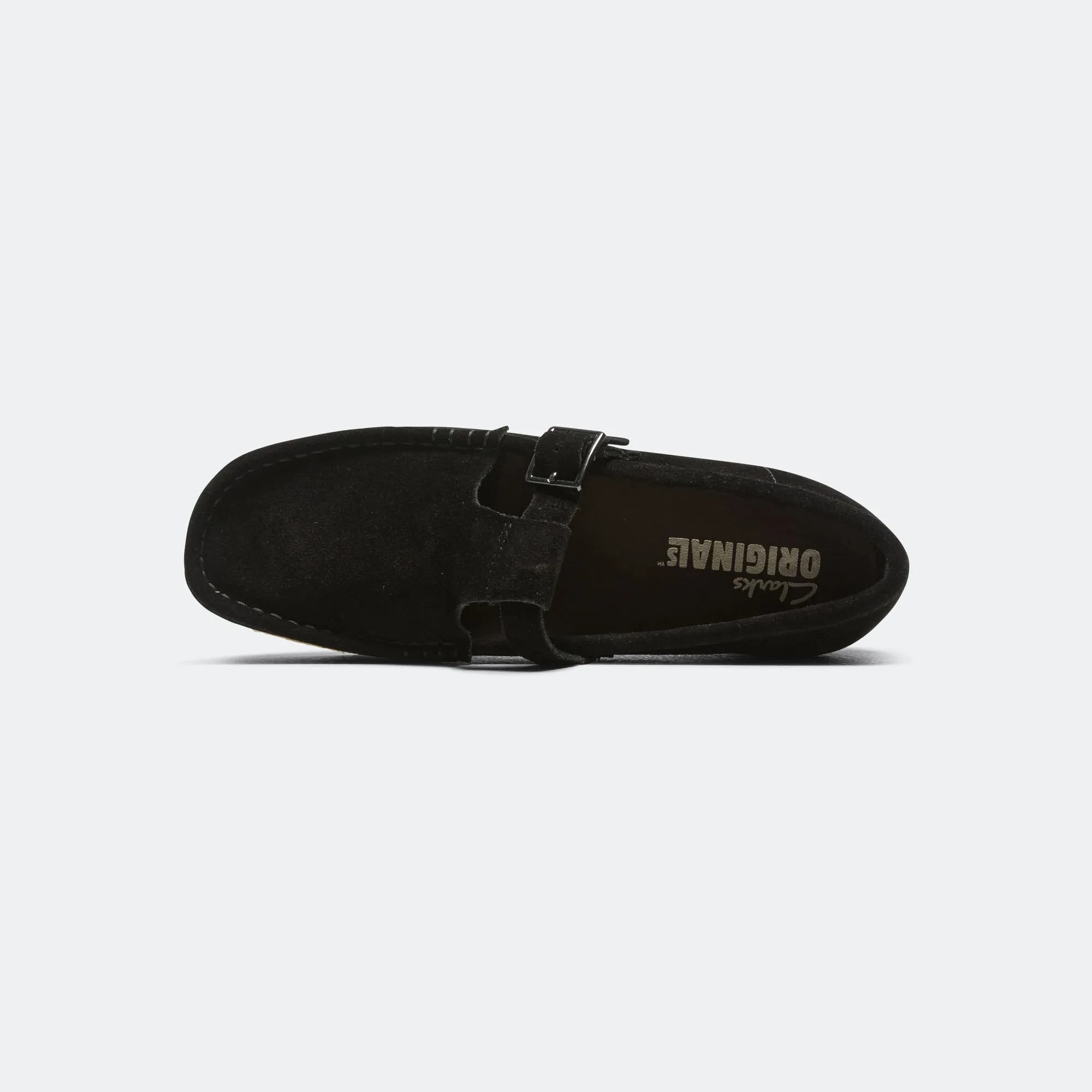 Carbon Fiber Reinforced Womens Wallabee T Bar - Black Suede