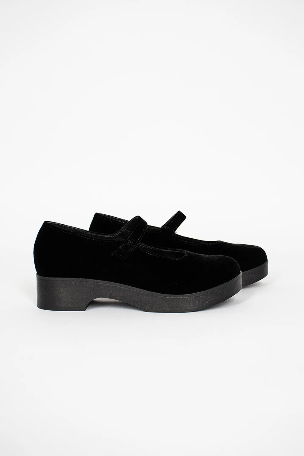 Button Ballerina Clog Black London Edge