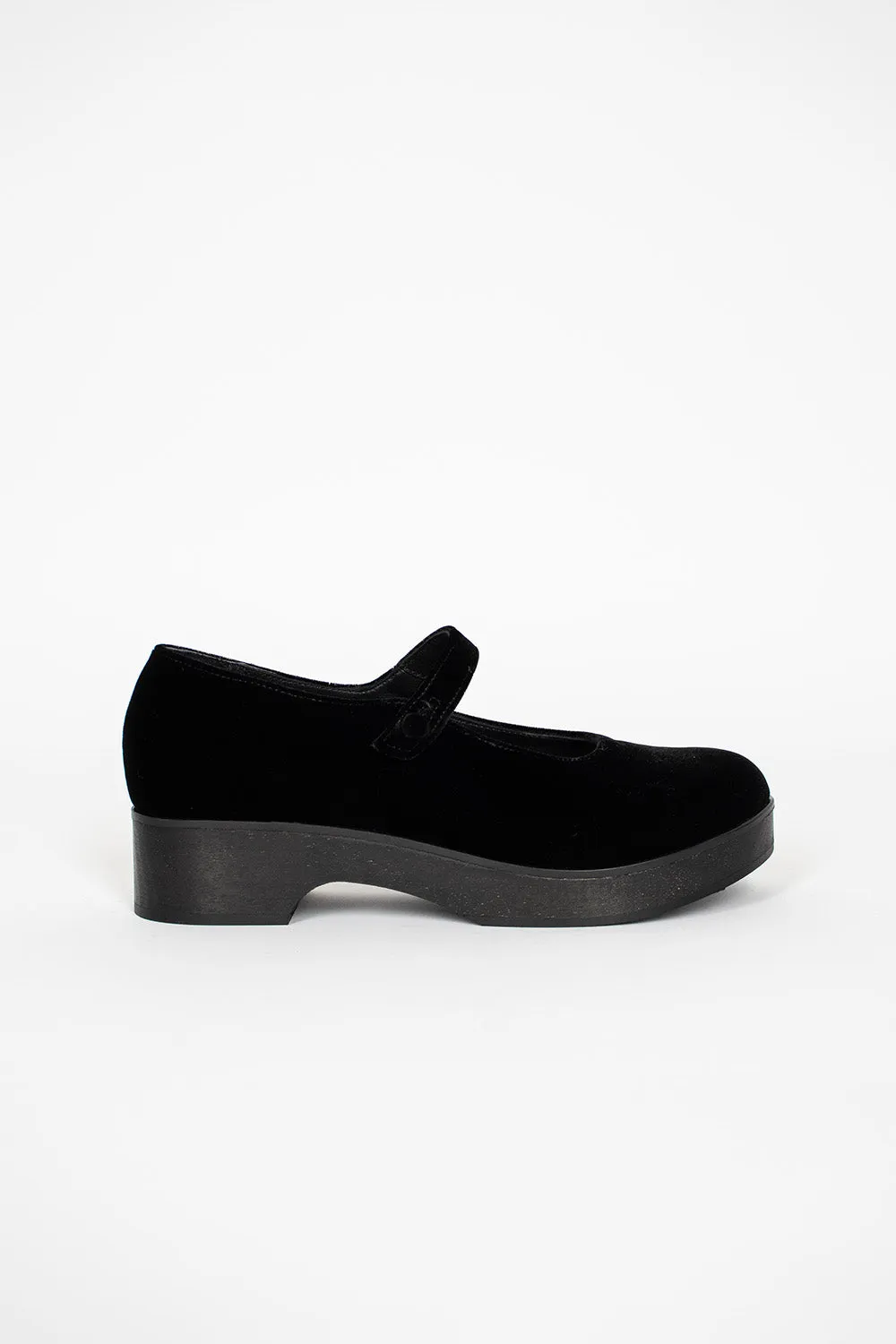 Chic Style Button Ballerina Clog Black