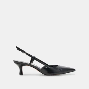 ODELA HEELS MIDNIGHT CRINKLE PATENT Comfortable Buckle
