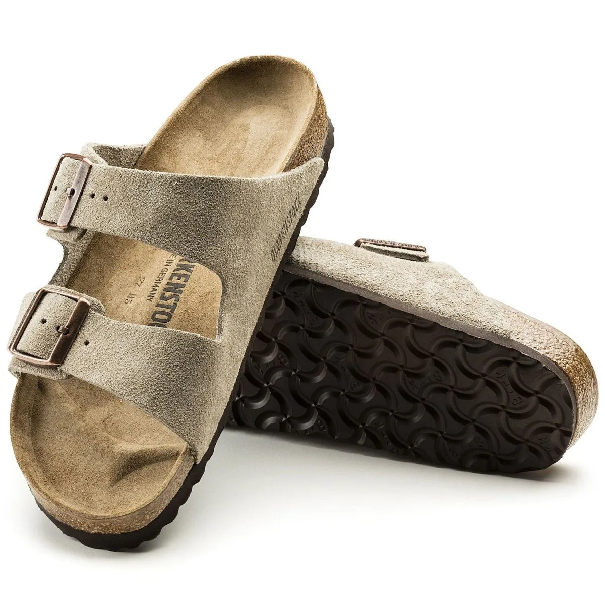 Birkenstock Men's Arizona Taupe Suede Quick Dry Shoes