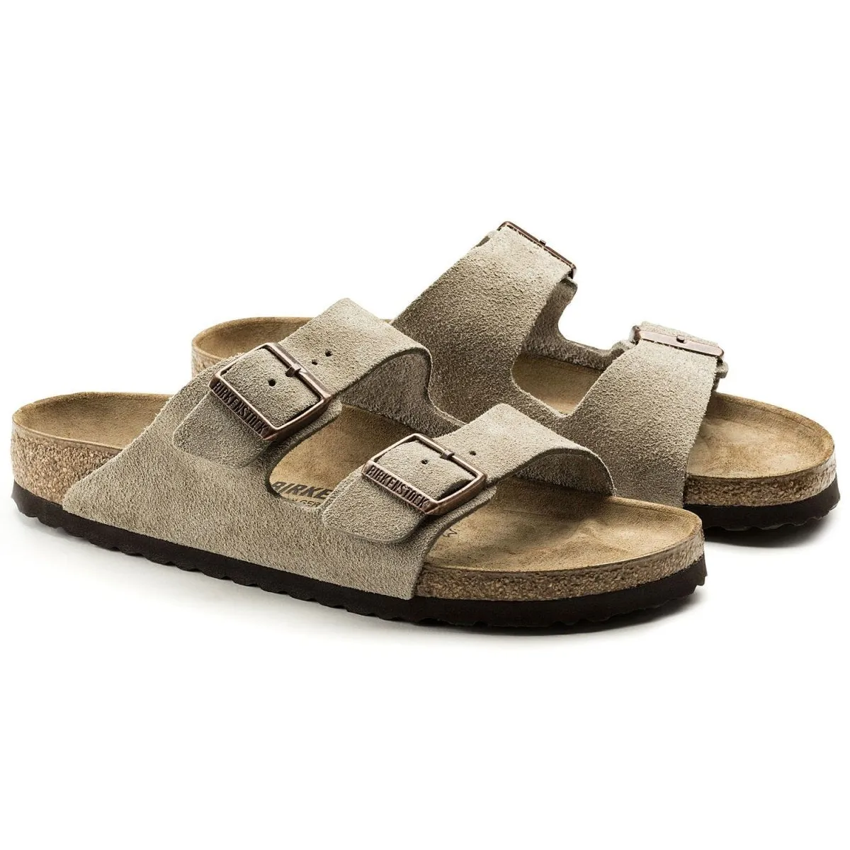 Birkenstock Men's Arizona Taupe Suede Ankle Strap Design
