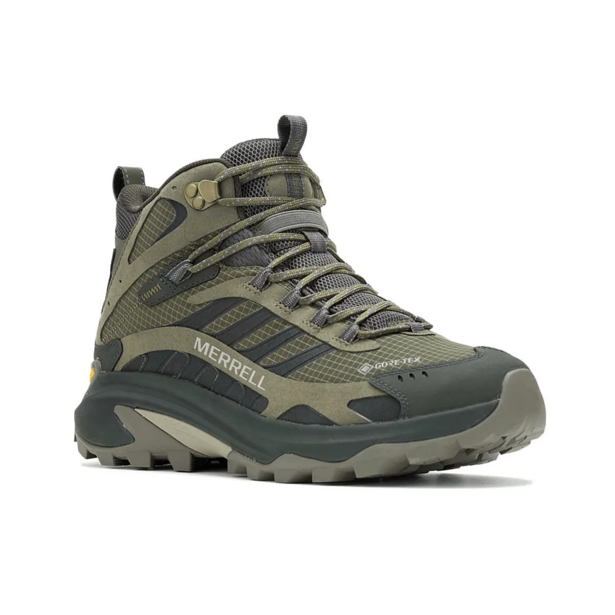Merrell Men's Moab Speed 2 Mid Gore-Tex Olive Flexible   strap